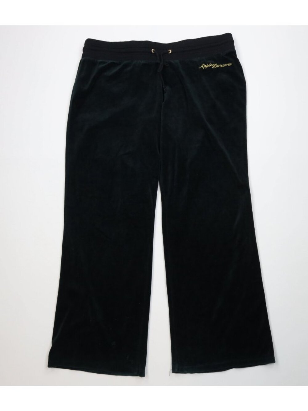 Vtg 90s Y2K Apple Bottoms Womens 2XL Babydoll Velour Wide Leg Sweatpants Pants